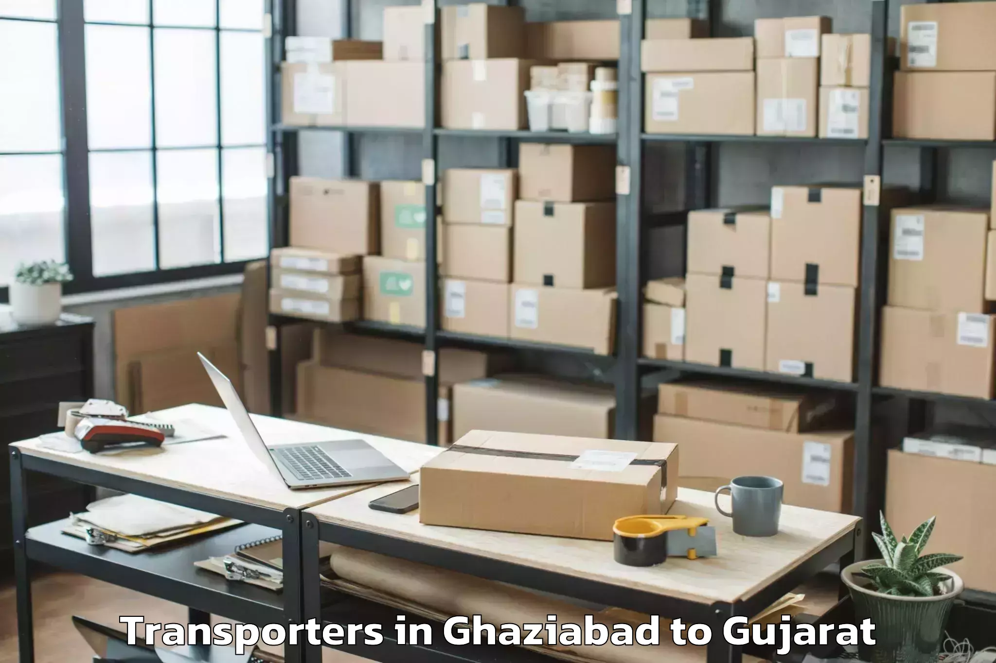 Book Ghaziabad to Hansot Transporters Online